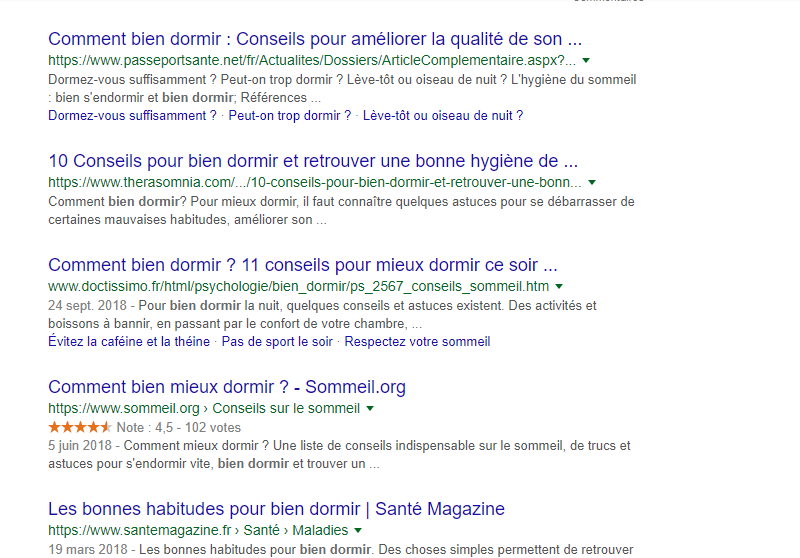 trouver des mots clés