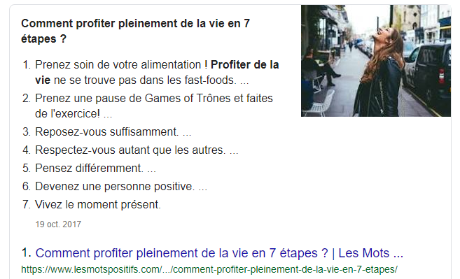 featured snippet