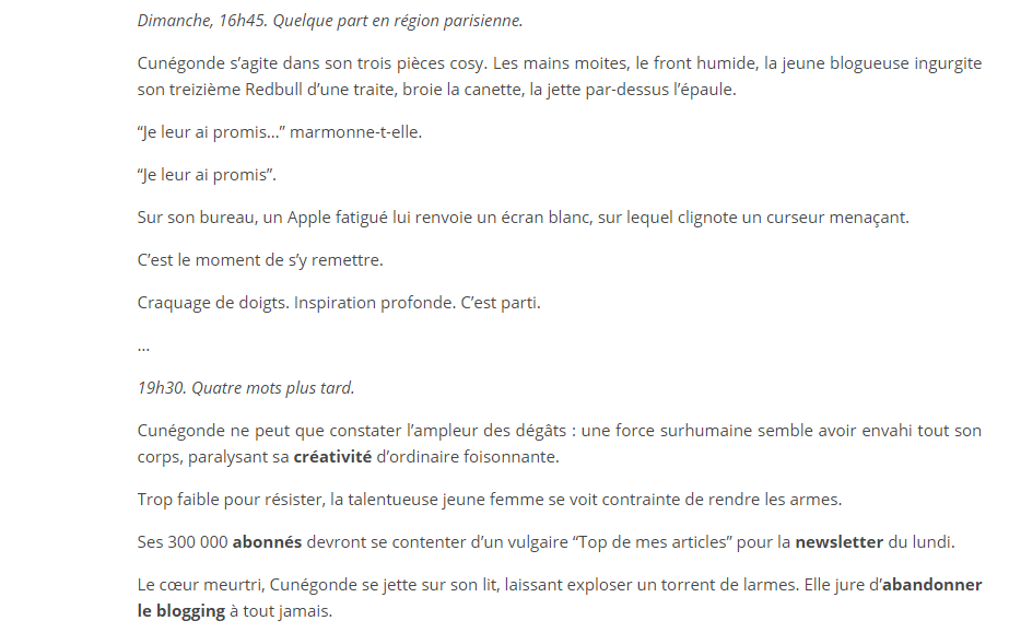 syndrome de la page blanche