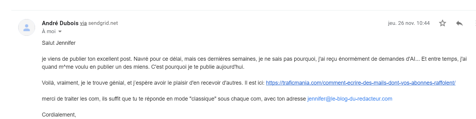 bilan blogging